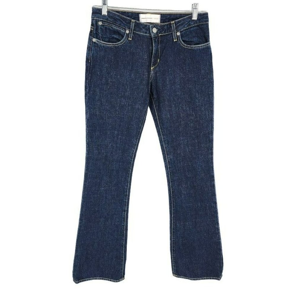 Paper Denim Cloth Jeans 28 Dark Wash Long Tall USA Made 100% Cotton Blue 38744